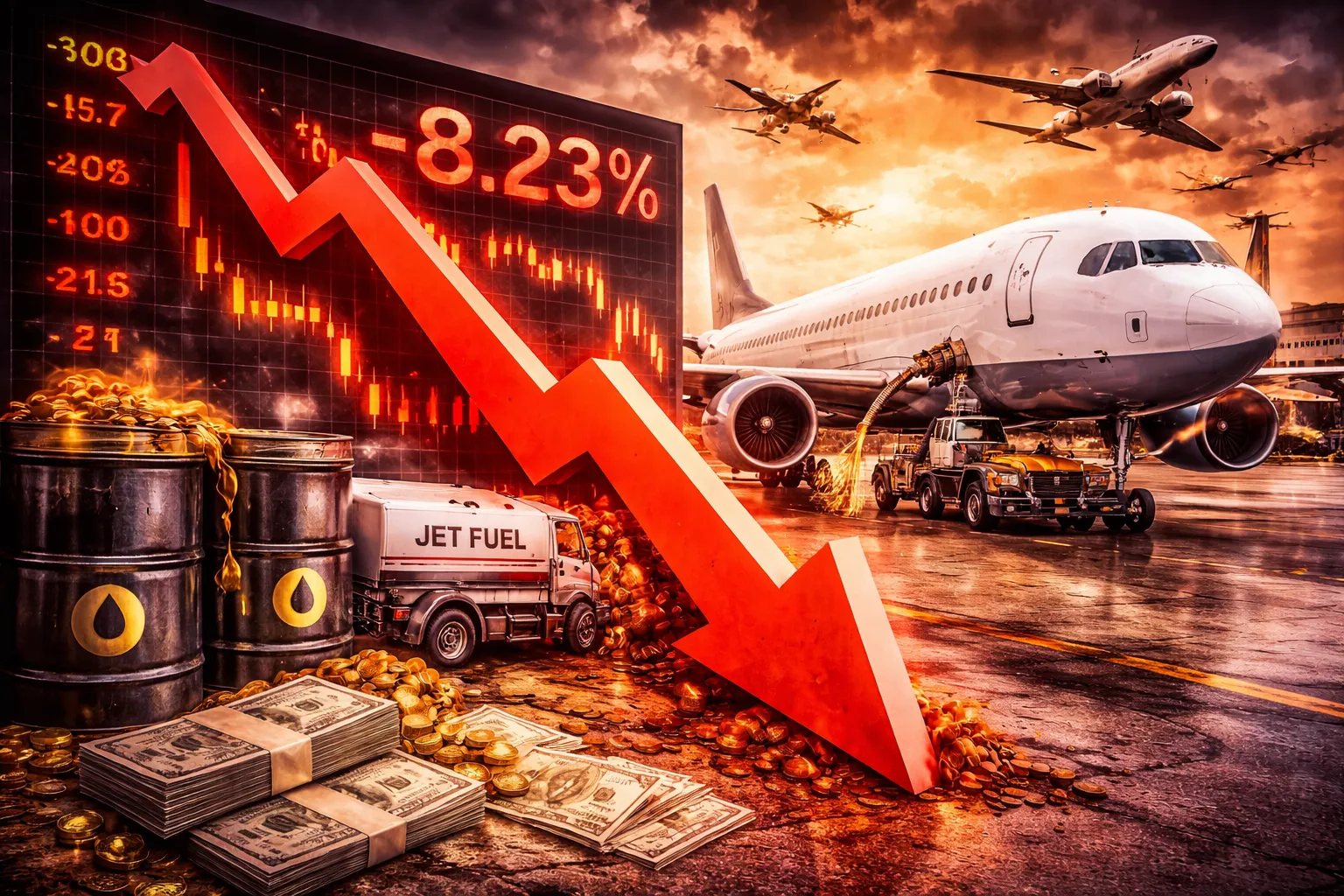 أسهم الطيران تتراجع بسبب الوقود
